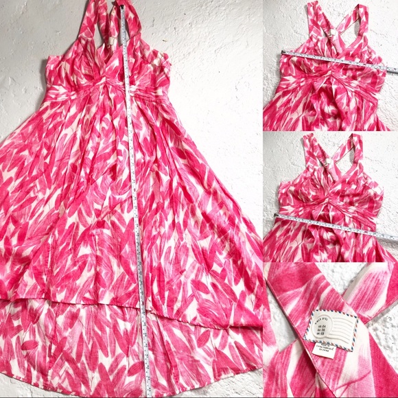 Anthropologie Postmark Silk Midi Floral Dress Size 4 - Picture 2 of 9